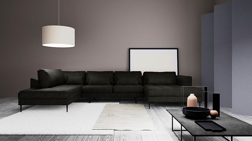 TRENDMANUFAKTUR Wohnlandschaft "Luzi, gemütliches Sofa, extra viel Platz, v günstig online kaufen