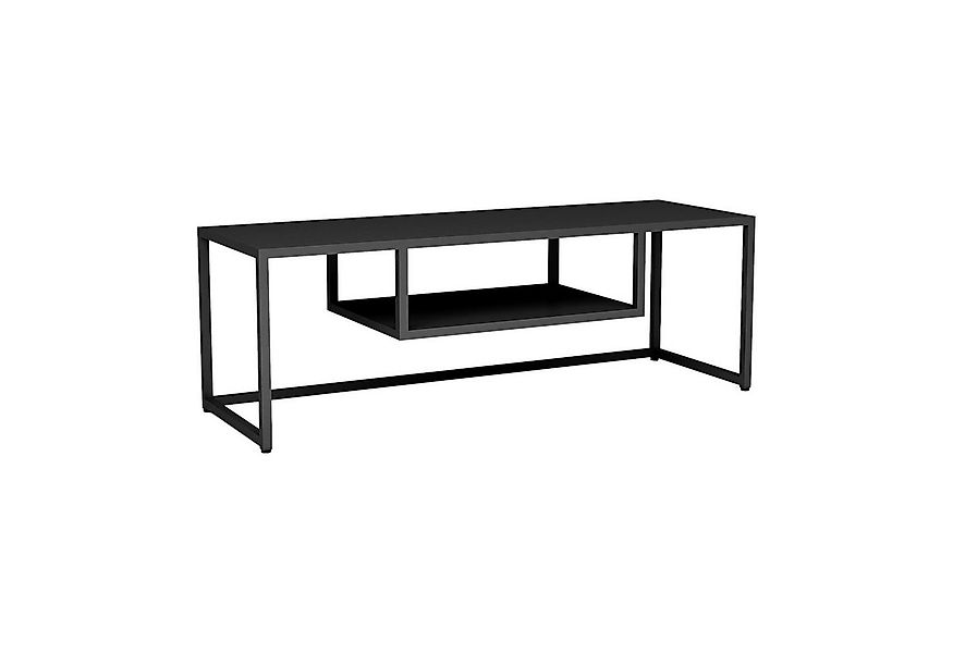 en.casa TV-Regal, »Isokyrö« Metall 120 x 40 x 40 cm Schwarz günstig online kaufen
