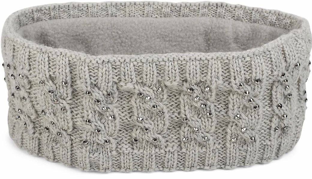 styleBREAKER Stirnband "Stirnband mit Zopfmuster & Strass" 1 Stk. günstig online kaufen