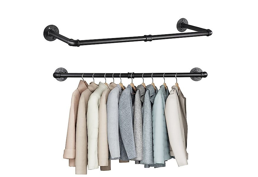 FUROKOY Garderobenständer Garderobe 2er Set Industrierohr Kleiderstangen 10 günstig online kaufen