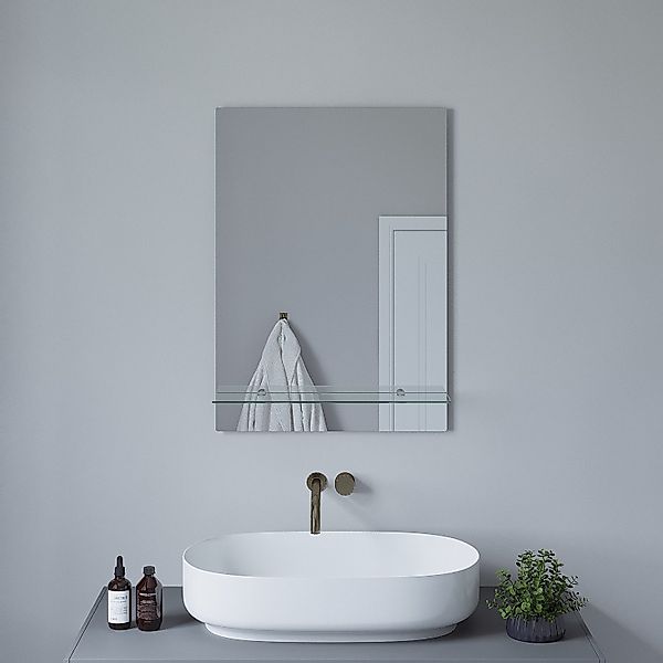 AQUALAVOS Badspiegel Badspiegel Wandspiegel mit Glas-Ablage günstig online kaufen