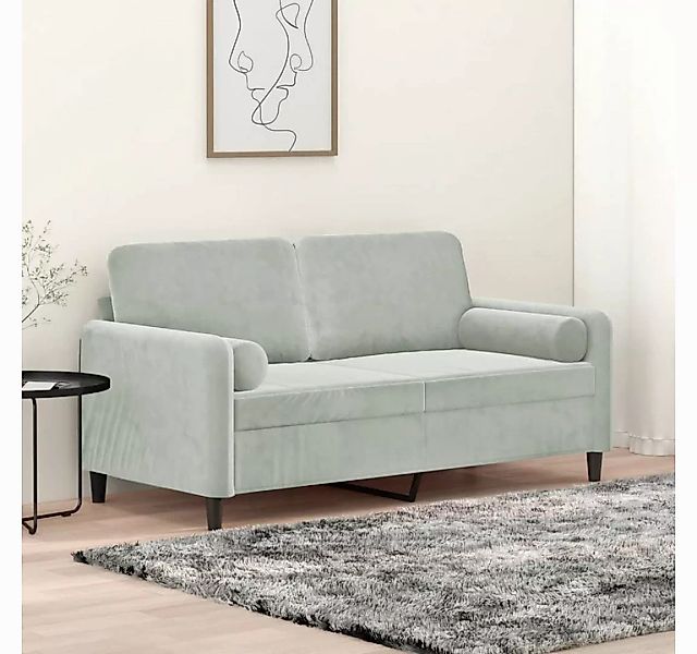 Nettlife Sofa 2-Sitzer-Sofa Doppelsofa mit Zierkissen 138/158/198 CM Samt günstig online kaufen