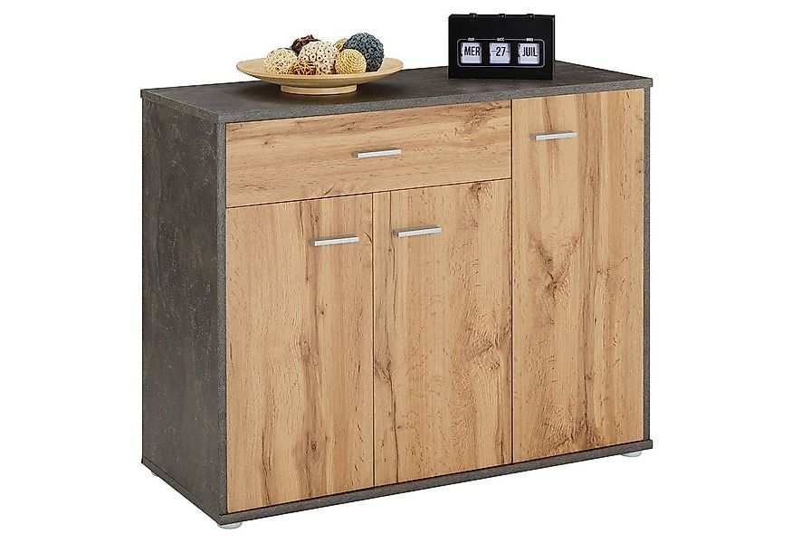 CARO-Möbel Schuhschrank DEUSTO Schmale Flurkommode mit Schublade und 3 Türe günstig online kaufen