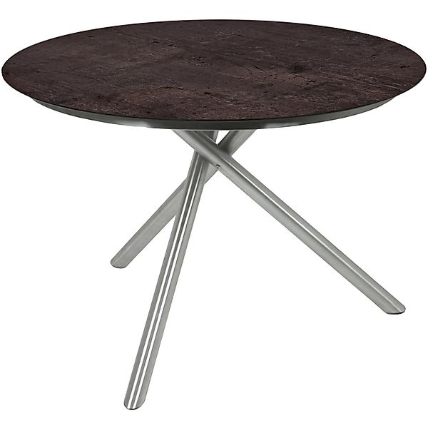 Garden Pleasure Gartentisch SOPHIA Rund Schwarz 110 cm x 110 cm günstig online kaufen