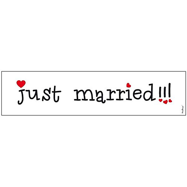 partydeco Hängedekoration Schild Just Married 50x11,5cm günstig online kaufen