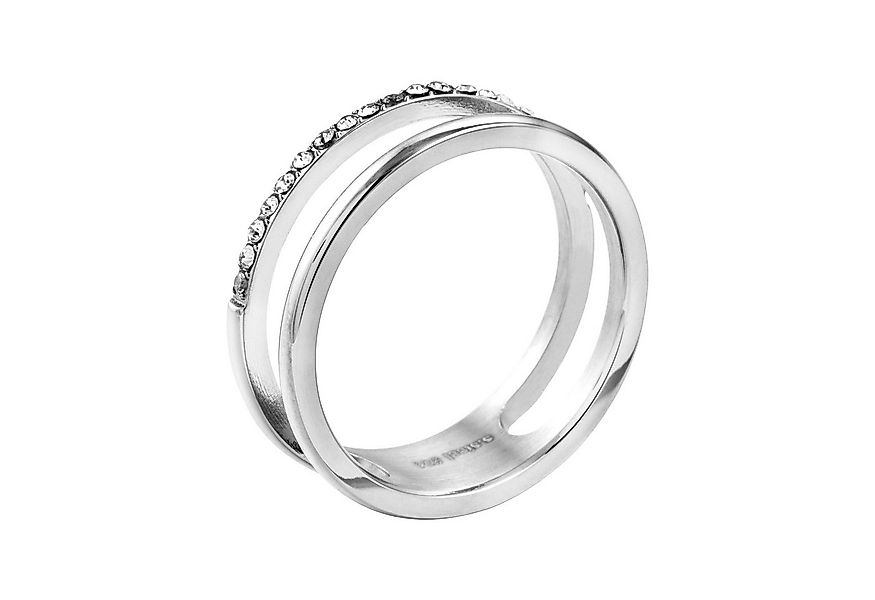 meditoys Fingerring Damen-Edelstahlring · Ausgefallener Doppelring mit Kris günstig online kaufen