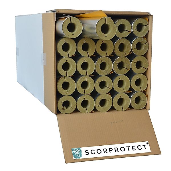 Scorprotect® Steinwolle voller Karton Rohrisolierung Steinwolle günstig online kaufen