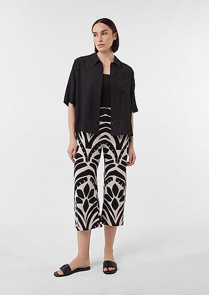 comma casual identity 7/8-Hose Culotte aus Feinstrick mit Kontrastdetails günstig online kaufen