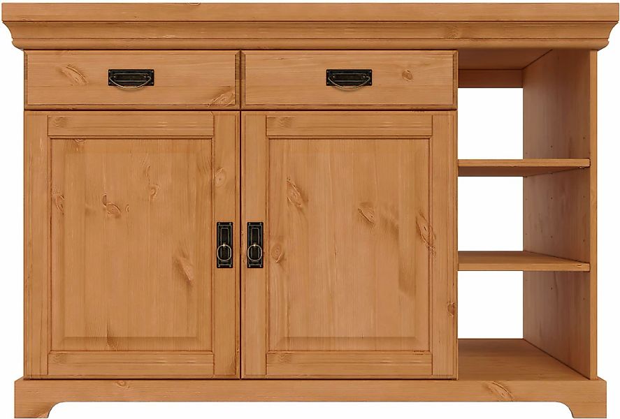 Home affaire Kücheninsel "Rügen", Breite 130 cm, Kiefer massiv, mit Türen, günstig online kaufen
