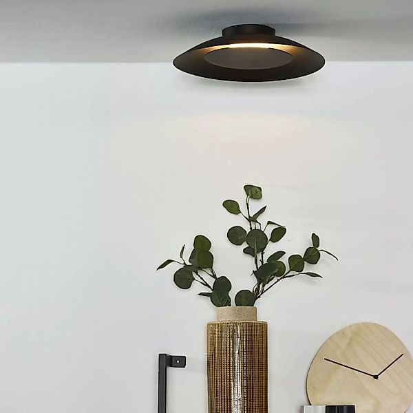 LED Deckenleuchte Foskal in Schwarz 12W 900lm 345mm günstig online kaufen