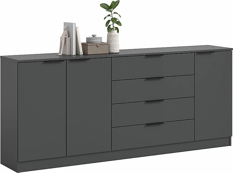 Home affaire Sideboard "SKARDE, Breite 185 cm, 4 Schubkästen, 3 Türen, viel günstig online kaufen