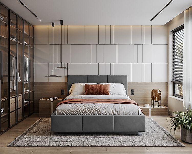 thematys Polsterbett Stauraumbett aus Velours 90x200, günstig online kaufen