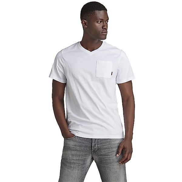 G-star Kurzarm V-ausschnitt T-shirt S White günstig online kaufen