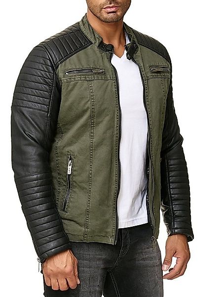 RedBridge Bikerjacke Baumwolle und Kunst-Leder Bikerjacke günstig online kaufen