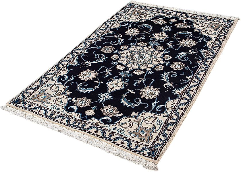 morgenland Orientteppich »Perser - Nain - 140 x 87 cm - dunkelblau«, rechte günstig online kaufen