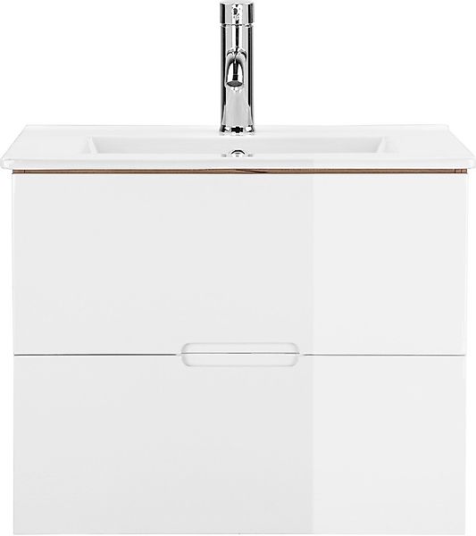 welltime Waschtisch »Lund Badmöbel Schrank Unterschrank mit Becken« Set, Wa günstig online kaufen