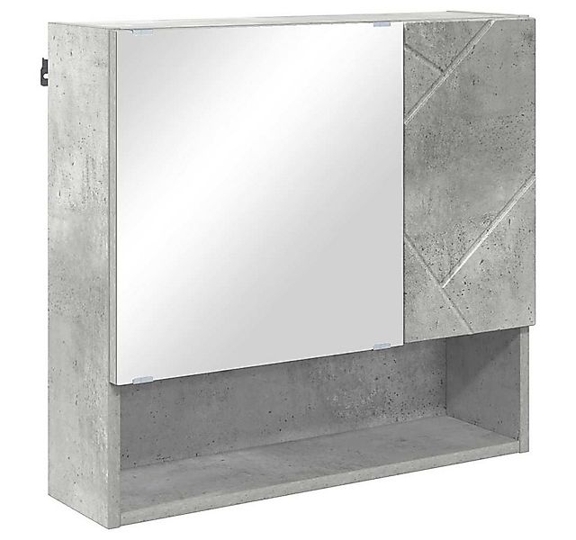 vidaXL Badezimmerspiegelschrank Spiegelschrank mit Tür Betongrau 59 x 17 x günstig online kaufen