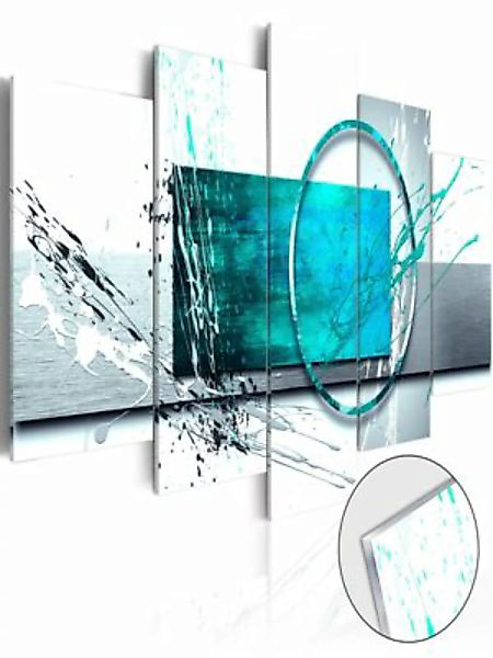 artgeist Acrylglasbild Turquoise Expression [Glass] mehrfarbig Gr. 200 x 10 günstig online kaufen