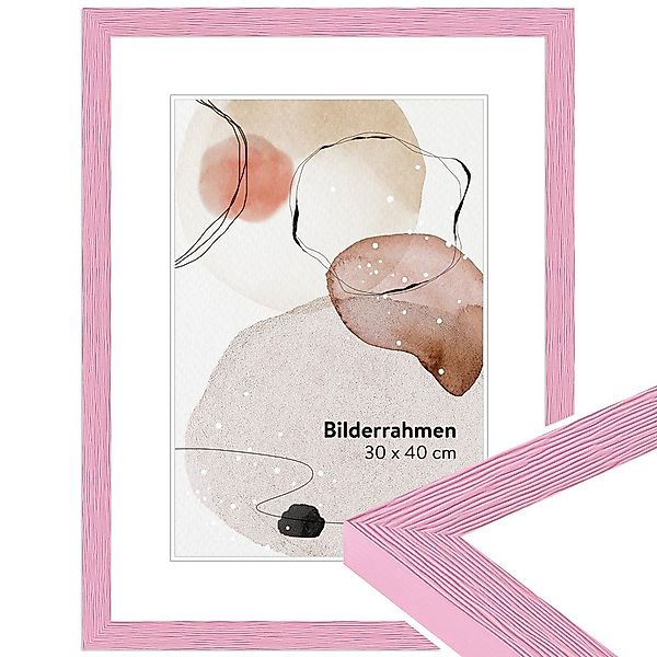 WANDStyle Bilderrahmen H300, Rosa, aus Massivholz günstig online kaufen