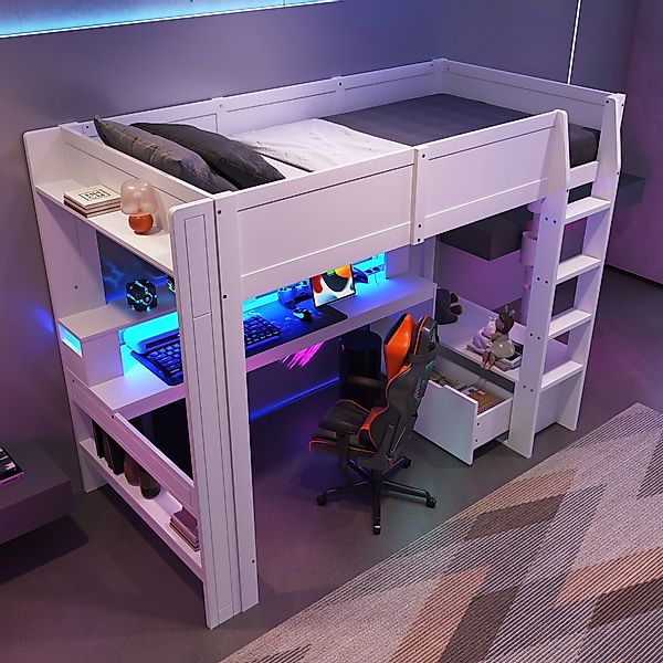 Ulife Hochbett Kinderbett Jugendbett Gaming Bett günstig online kaufen