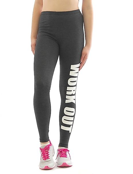 YESET Leggings Leggings Druck WORK OUT günstig online kaufen