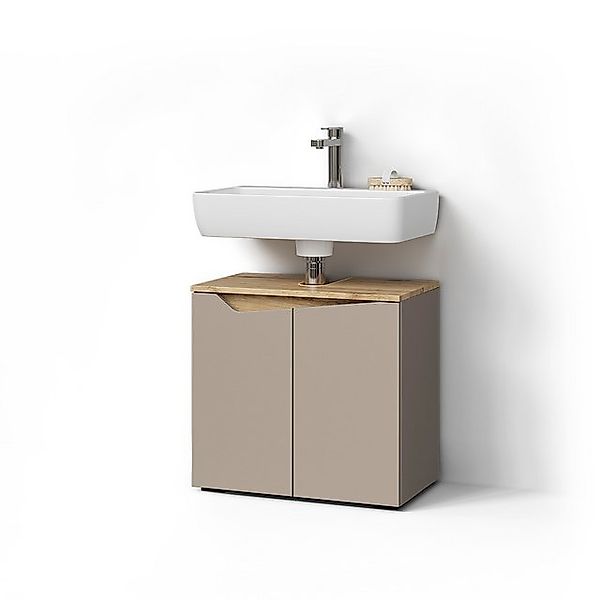 Livinity® Waschbeckenunterschrank Timavo, Greige/Artisan-Eiche, 60 x günstig online kaufen