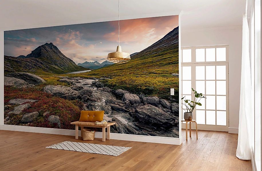 KOMAR Vlies Fototapete - Schroffes Paradies - Größe 450 x 280 cm mehrfarbig günstig online kaufen