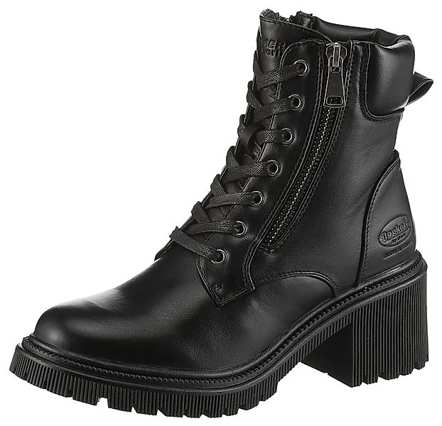 Dockers by Gerli Schnürstiefelette Biker Boots mit Reißverschluss günstig online kaufen