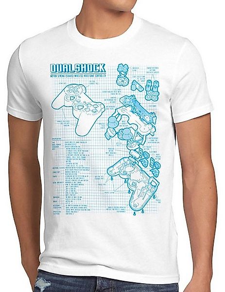 Print-Shirt Herren T-Shirt Dualshock playstation classic gamer ps2 ps3 ps4 günstig online kaufen