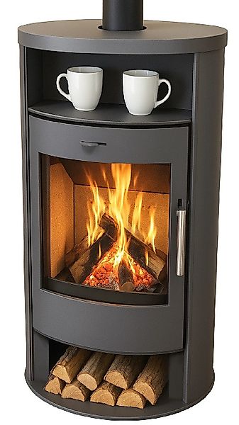 TRGO Kaminofen EEK A+ Runder Premium-Kaminofen günstig online kaufen