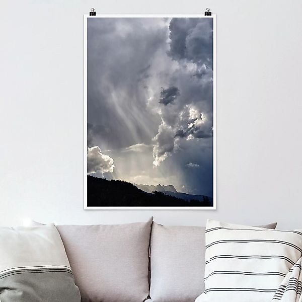Poster Wilde Wolken günstig online kaufen
