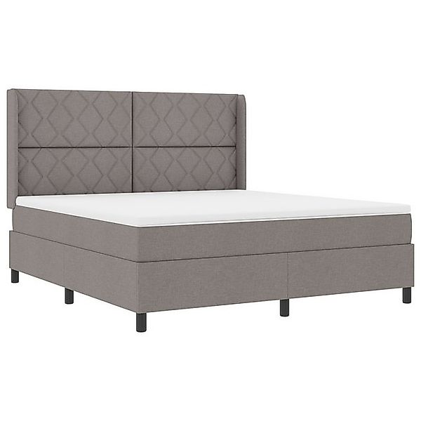 vidaXL Bett Boxspringbett mit Matratze Taupe 180x200 cm Stoff (1-tlg) günstig online kaufen