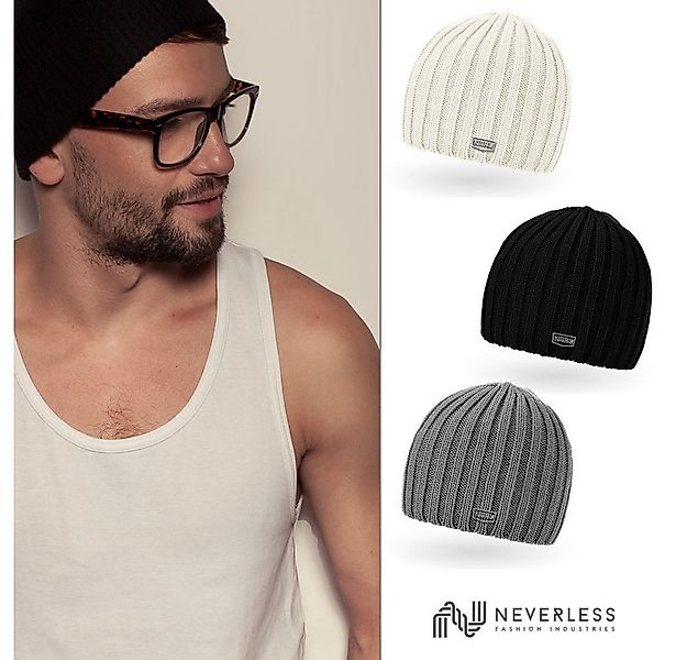 Neverless Strickmütze Strickmütze Herren Winter-Mütze Beanie günstig online kaufen