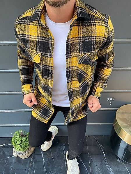 Megaman Jeans Flanellhemd Holzfäller Hemd Langarm günstig online kaufen