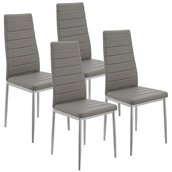 Juskys Esszimmerstuhl Loja 4er Set Grau günstig online kaufen