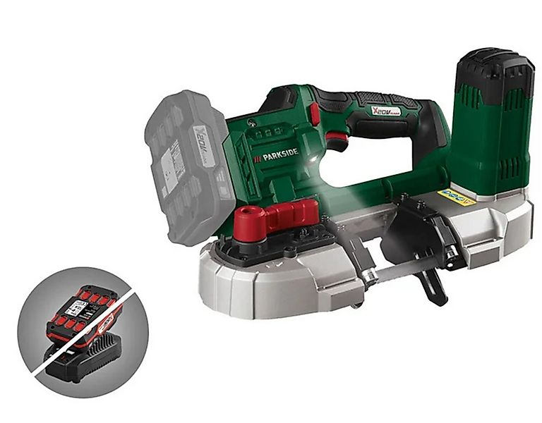Parkside Bandsäge 20V Akku-Bandsäge Säge PMBA 20-Li A1 LED Licht ohne Akku/ günstig online kaufen
