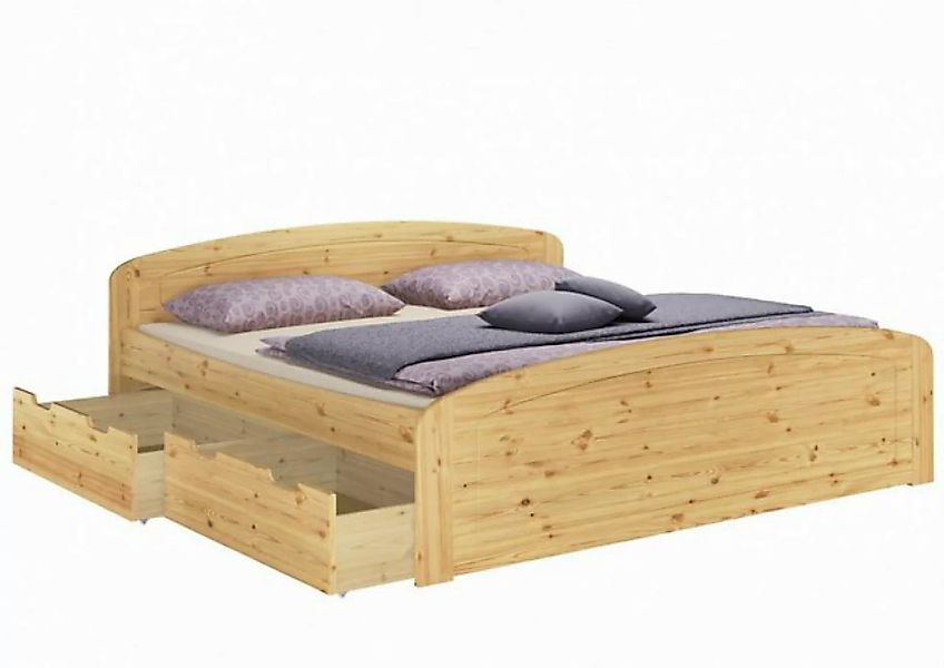 ERST-HOLZ Bett Funktionsbett 180x200 Kiefer mit Rollrost und 2 Matratzen, K günstig online kaufen