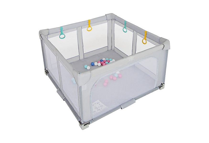 COSTWAY Laufstall faltbar, 127*127cm, mit 50 Bälle & Tragetasche, für Baby günstig online kaufen