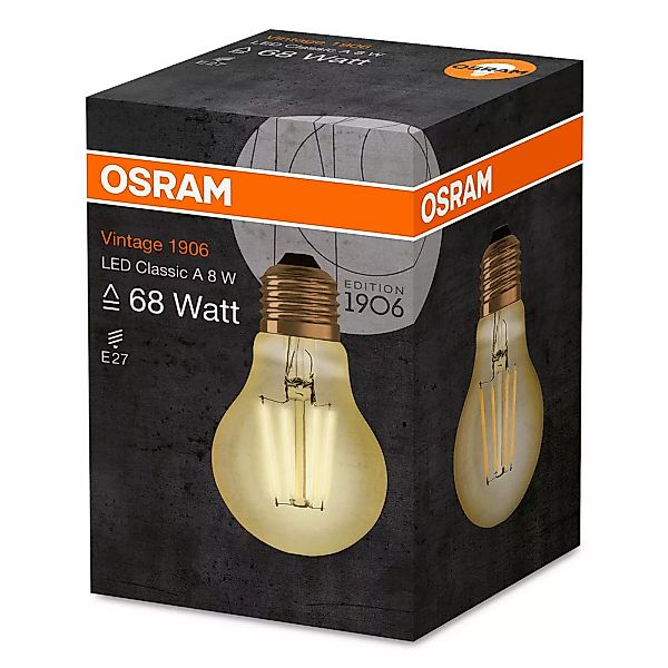 OSRAM LED-Lampe E27 8W Vintage Filament 825 gold günstig online kaufen