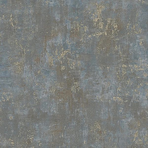 PROFHOME 396701-GU Spachtel Putz Tapete Glanzeffekt Braun Blau Gold 0,53 m günstig online kaufen