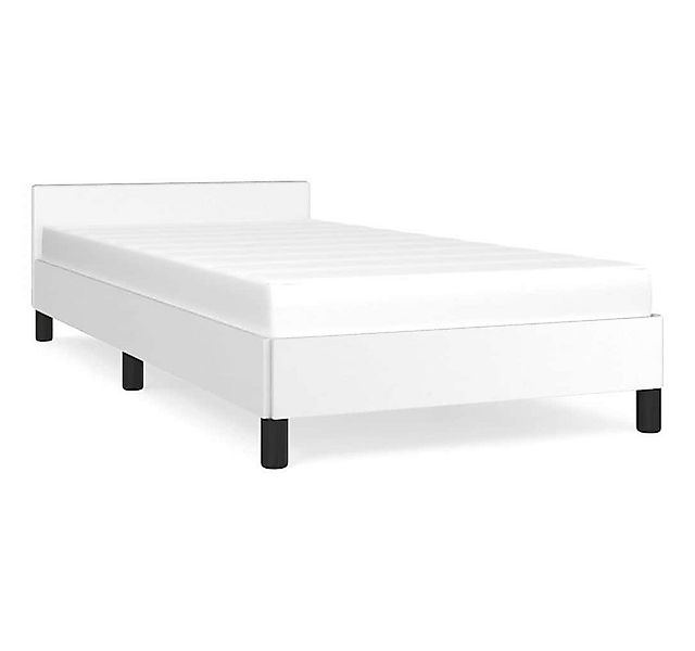 furnicato Bettgestell mit Kopfteil ohne Matratze Weiß 90x200 cm (1-tlg) günstig online kaufen