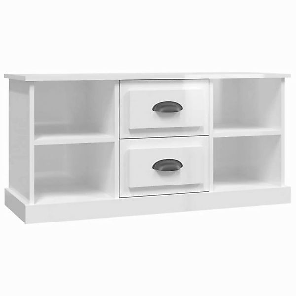 furnicato TV-Schrank Hochglanz-Weiß 99,5x35,5x48 cm Holzwerkstoff (1-St) günstig online kaufen