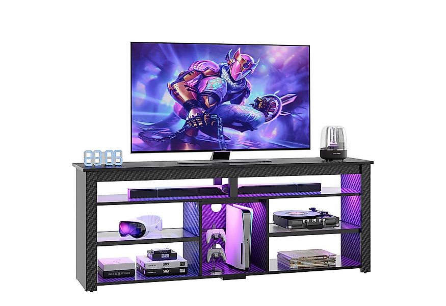 Bestier Lowboard TV-Schrank, Sideboard, Gaming TV Board mit LED-Beleuchtung günstig online kaufen