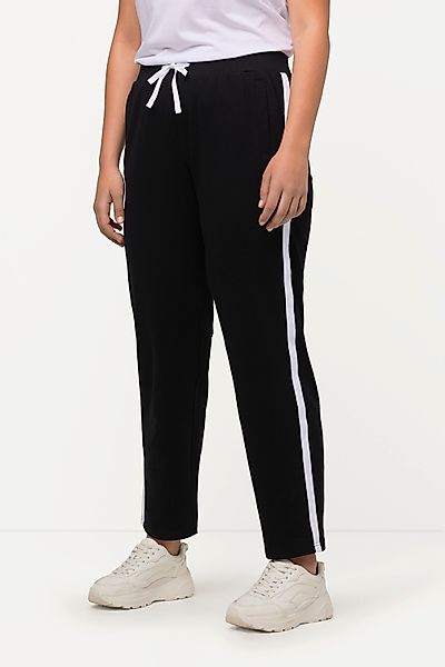 Ulla Popken Funktionshose Jogginghose Elastikbund Seitenstreifen günstig online kaufen