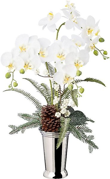 Winterliche Kunstpflanze Weihnachtsdeko Orchidee, Creativ green, Höhe 70 cm günstig online kaufen