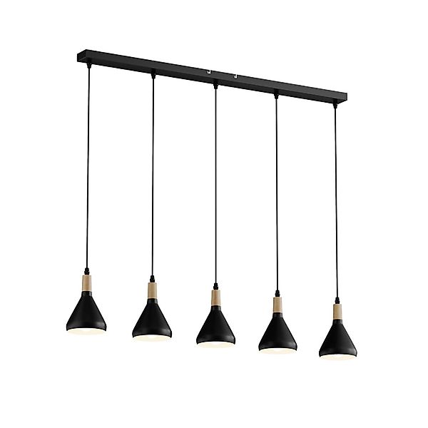 Lindby Pendelleuchte Arina 9621815 Modern in Schwarz aus Metall 5-flammig E günstig online kaufen