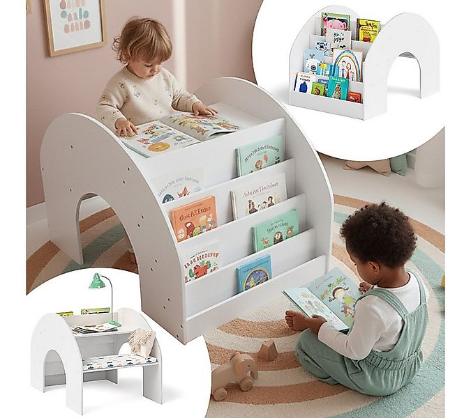 Bellabino Kindersitzgruppe Vily, 2-in-1 Kinderbücherregal und Schreibtisch, günstig online kaufen