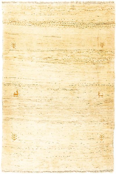 morgenland Wollteppich »Gabbeh - Perser - 130 x 87 cm - beige«, rechteckig günstig online kaufen