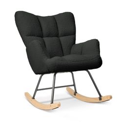 HawthyHome Schaukelstuhl gepolstert Relaxsessel für Wohnzimmer günstig online kaufen