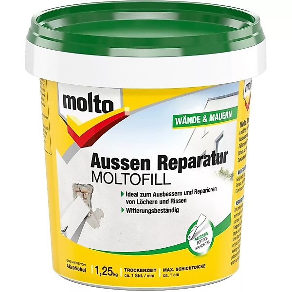 Molto Reparatur Moltofill Außen-Fertigspachtel 1,25 kg günstig online kaufen